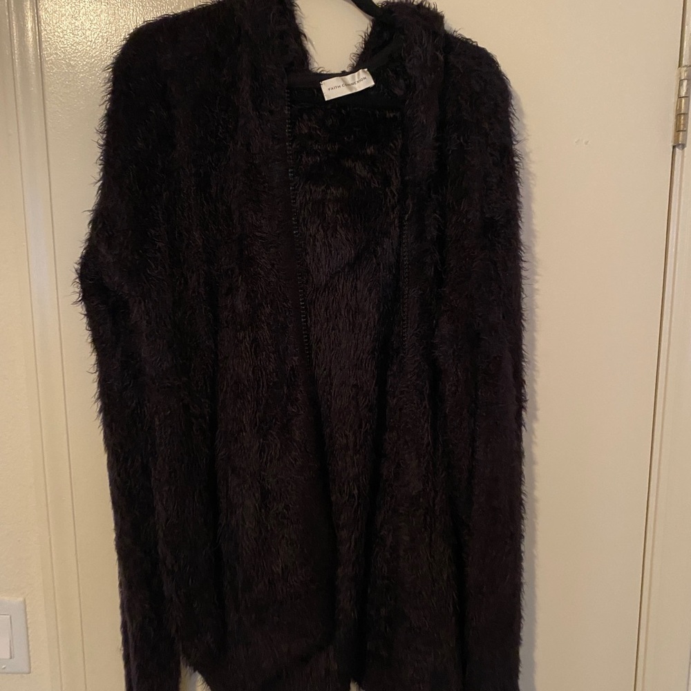 Faith connection faux fur hoodie